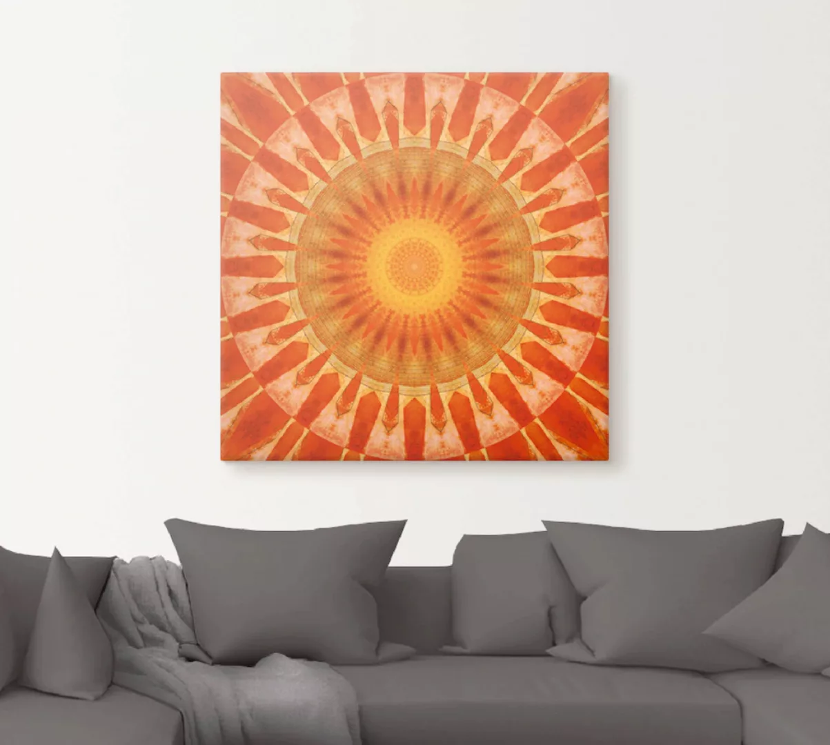 Artland Wandbild "Mandala Sonnenuntergang", klassische Fantasie, (1 St.), a günstig online kaufen