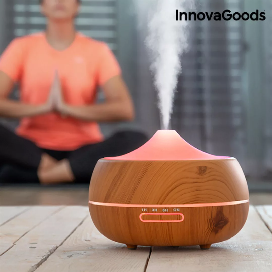 Innovagoods Led Luftbefeuchter Mit Wooden Effect Duftzerstäuber günstig online kaufen