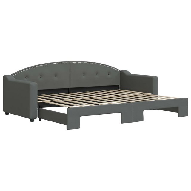 vidaXL Bett Tagesbett Ausziehbar Dunkelgrau 80x200 cm Stoff günstig online kaufen