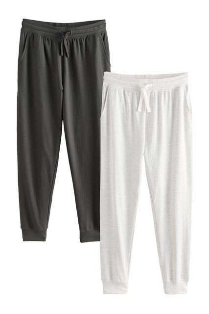 Next Pyjamahose Leichte Slim Fit Jogginghose mit Bündchen 2er-Pack (2-tlg) günstig online kaufen