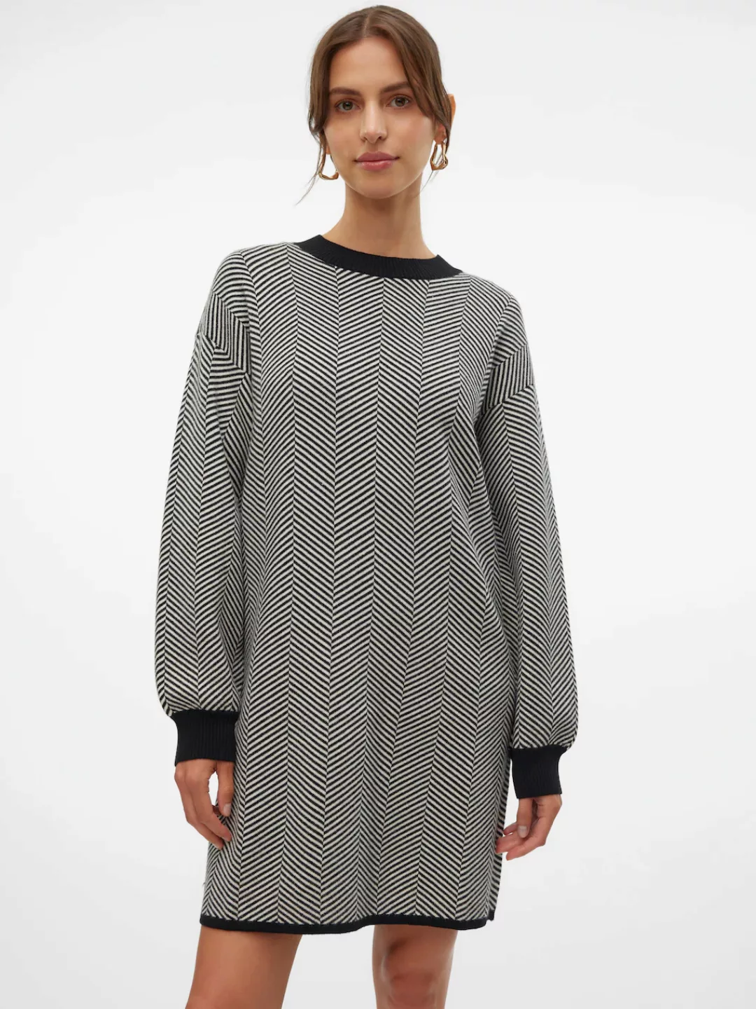 Vero Moda Strickkleid VMBLUSH HERRINGBONE LS O-NECK DRESS LCS günstig online kaufen