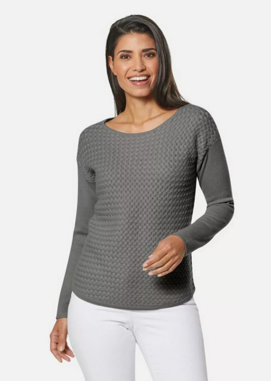 MADELEINE Strickpullover Oversize-Pullover mit Flechtmuster günstig online kaufen