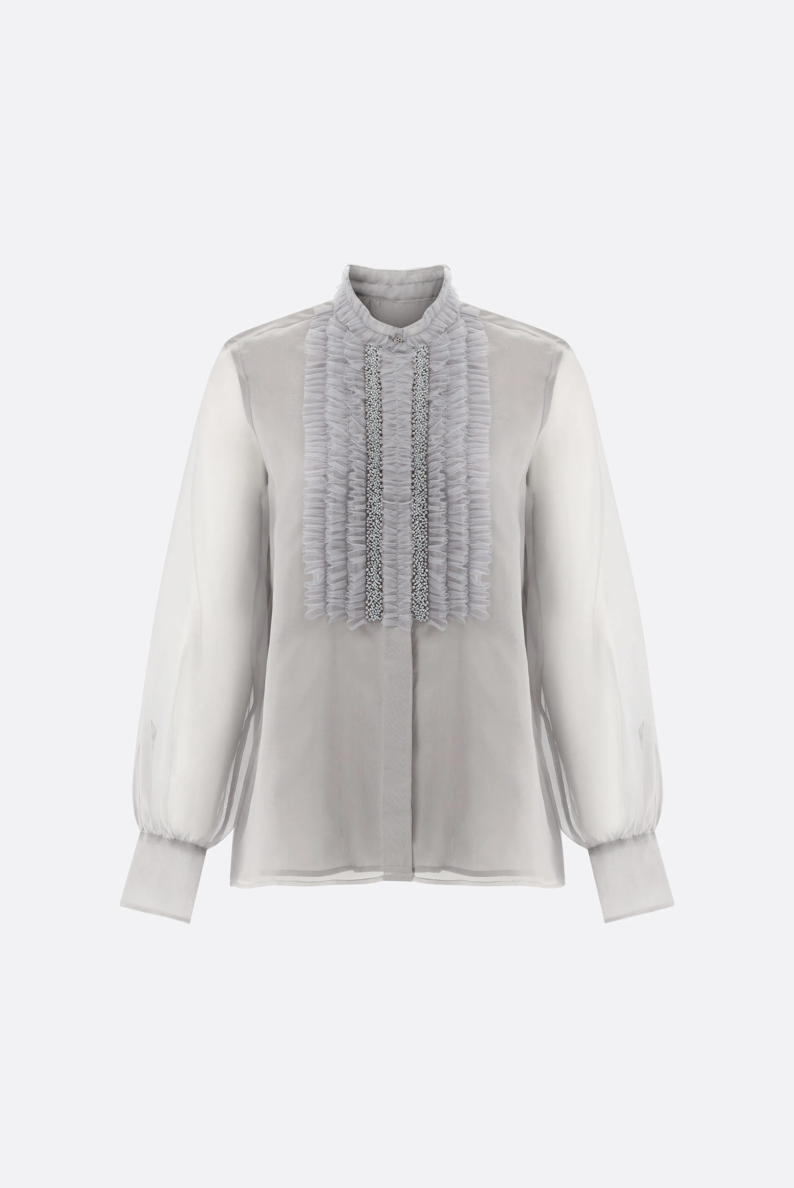 Bluse mit Rüschen und Perlenband günstig online kaufen