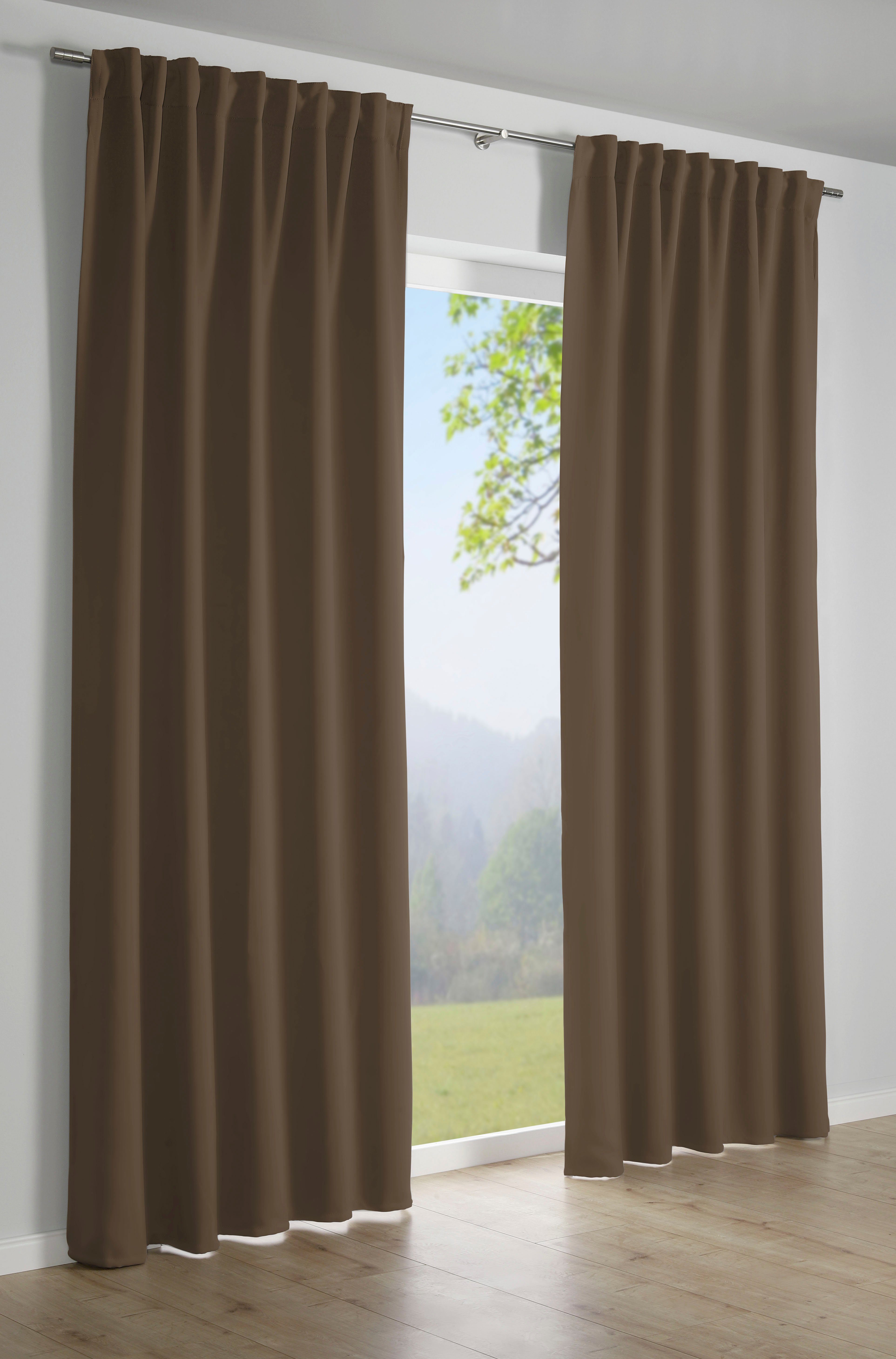GARDINIA Gardine Schal mit Gardinenband Dimout, günstig online kaufen