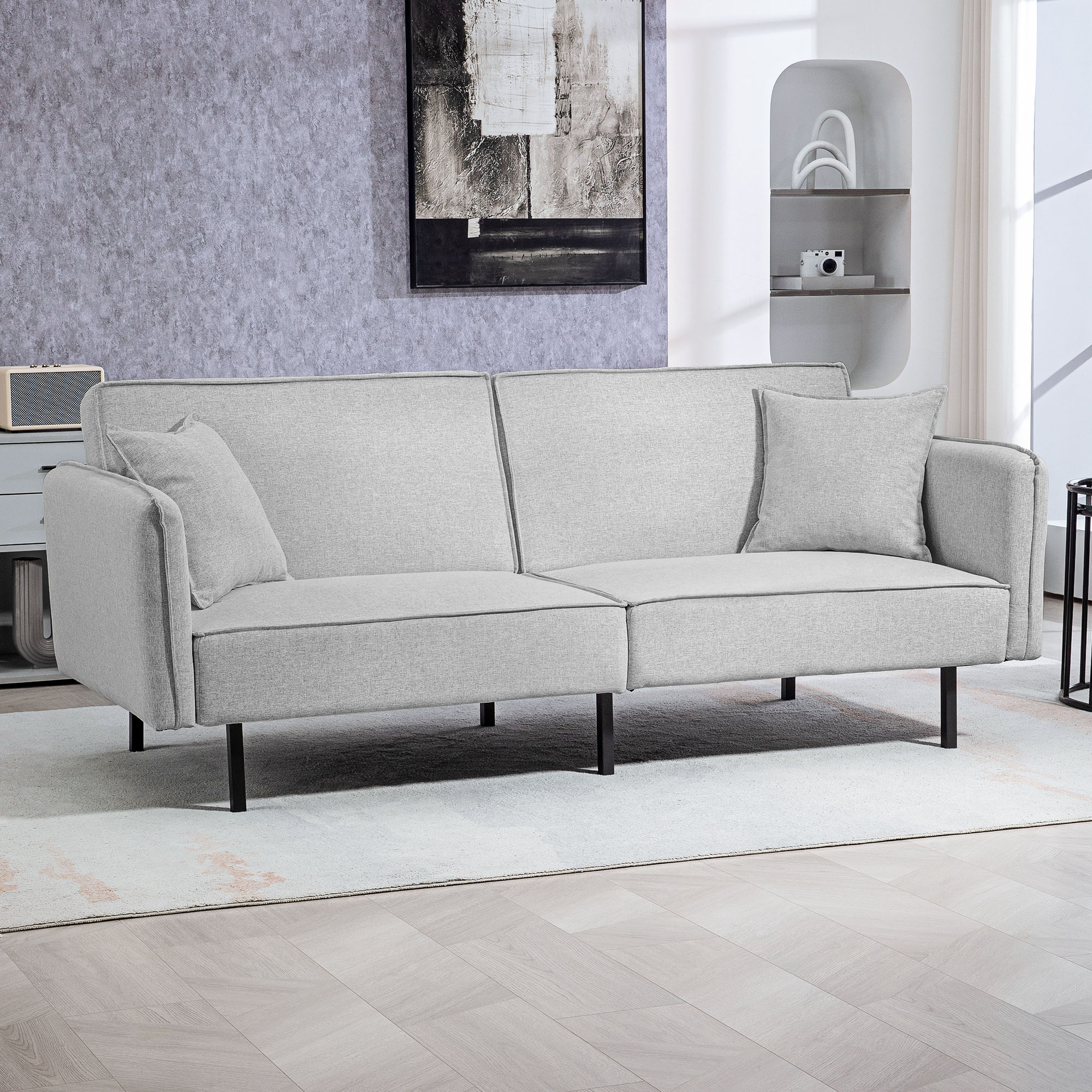 HOMCOM Schlafsofa 3-Sitzer Schlafcouch 2-Sitzer Schlafcouch mit verstellbar günstig online kaufen