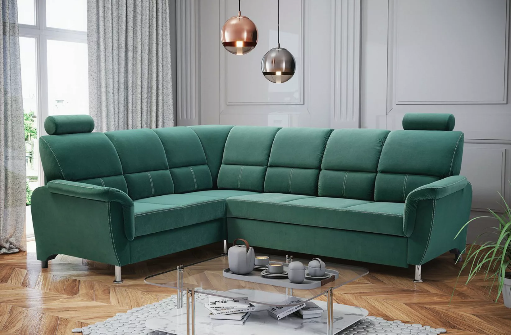 ALTDECOR Ecksofa SFERO, Couch mit Schlaffunktion, Wohnzimmer - Wohnlandscha günstig online kaufen