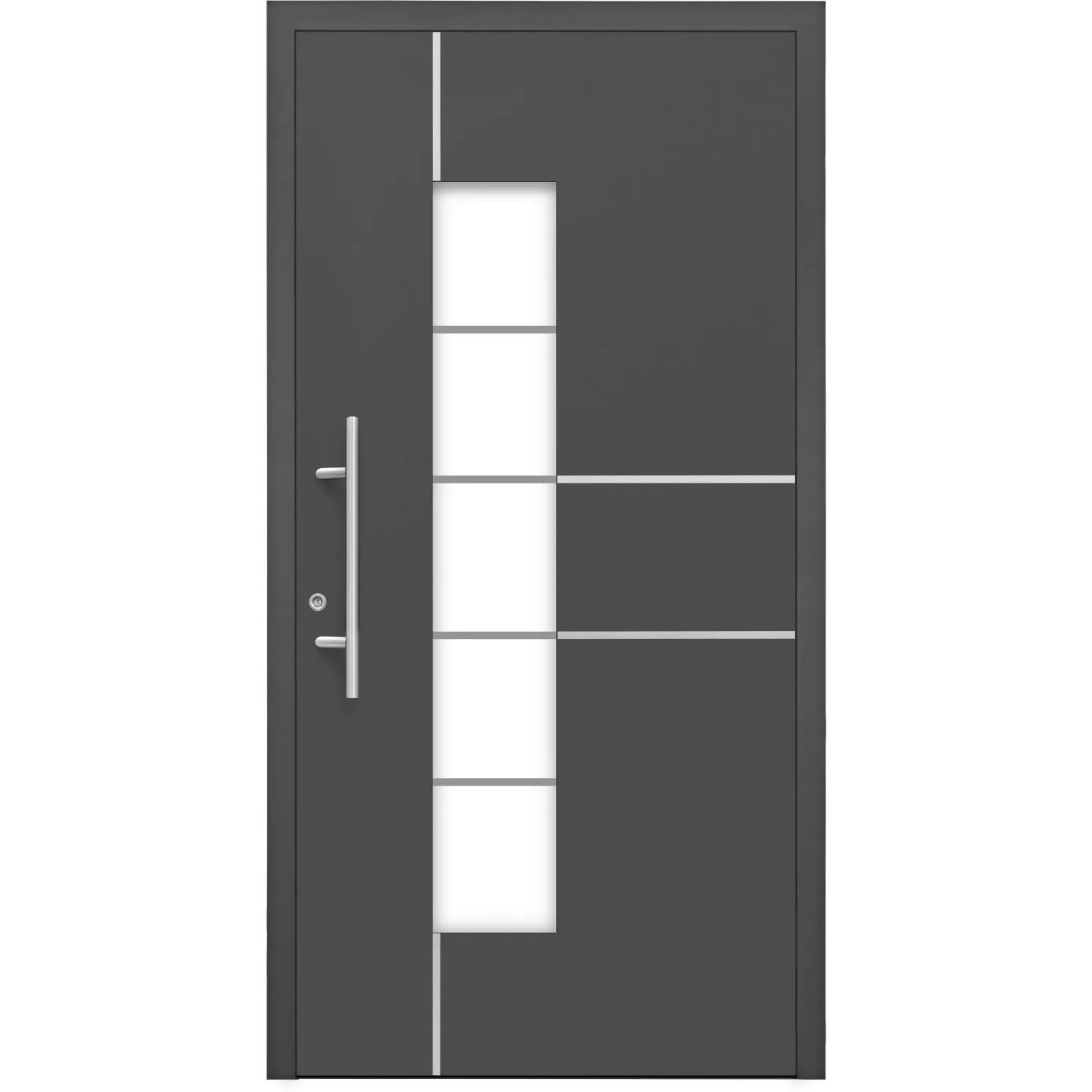 Aluminium-Haustür Moderno M360/B 110 x 210 cm Anthrazit Metallic Anschlag L günstig online kaufen