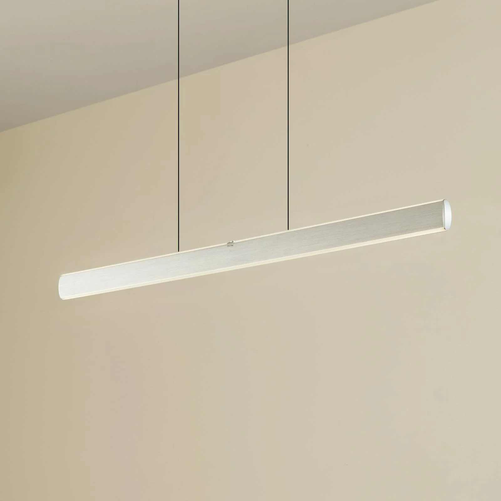 Lucande LED-Hängelampe Arvon, alufarben, 116cm, dimmbar, CCT günstig online kaufen