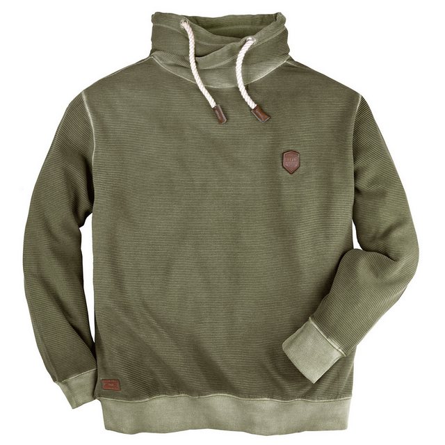 redfield Sweater Große Größen modisches Struktur-Sweatshirt oliv Redfield günstig online kaufen