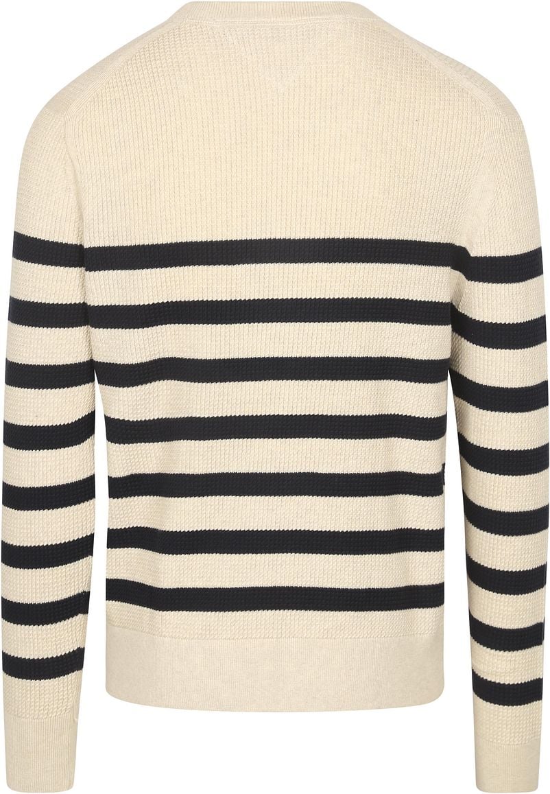 Tommy Hilfiger Sweater Ink Stripes Beige - Größe XL günstig online kaufen