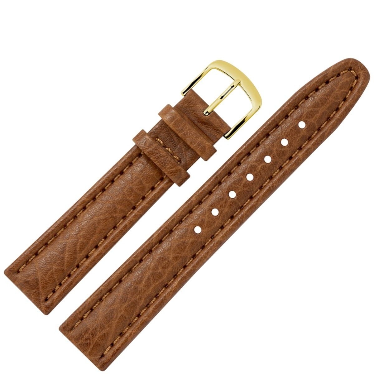 MARBURGER Uhrenarmband 20mm Leder Buffalo Prägung günstig online kaufen