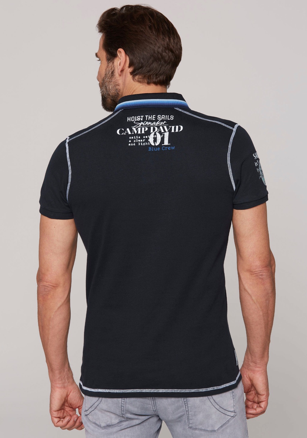 CAMP DAVID Poloshirt, mit Logo-Applikationen günstig online kaufen