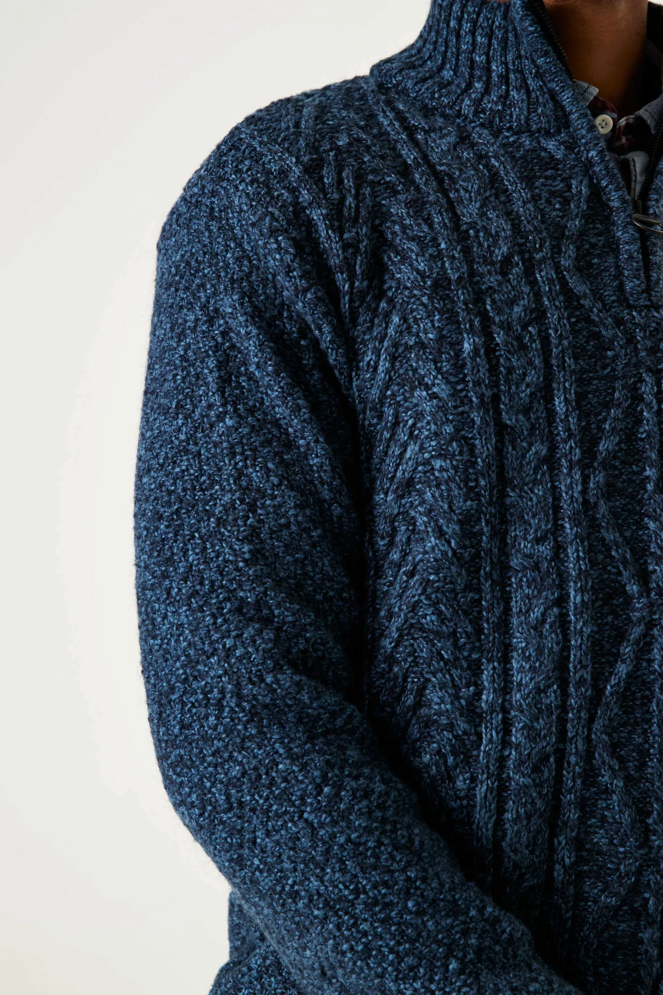 Garcia Strickpullover, mit Zipper und Zopfmuster günstig online kaufen