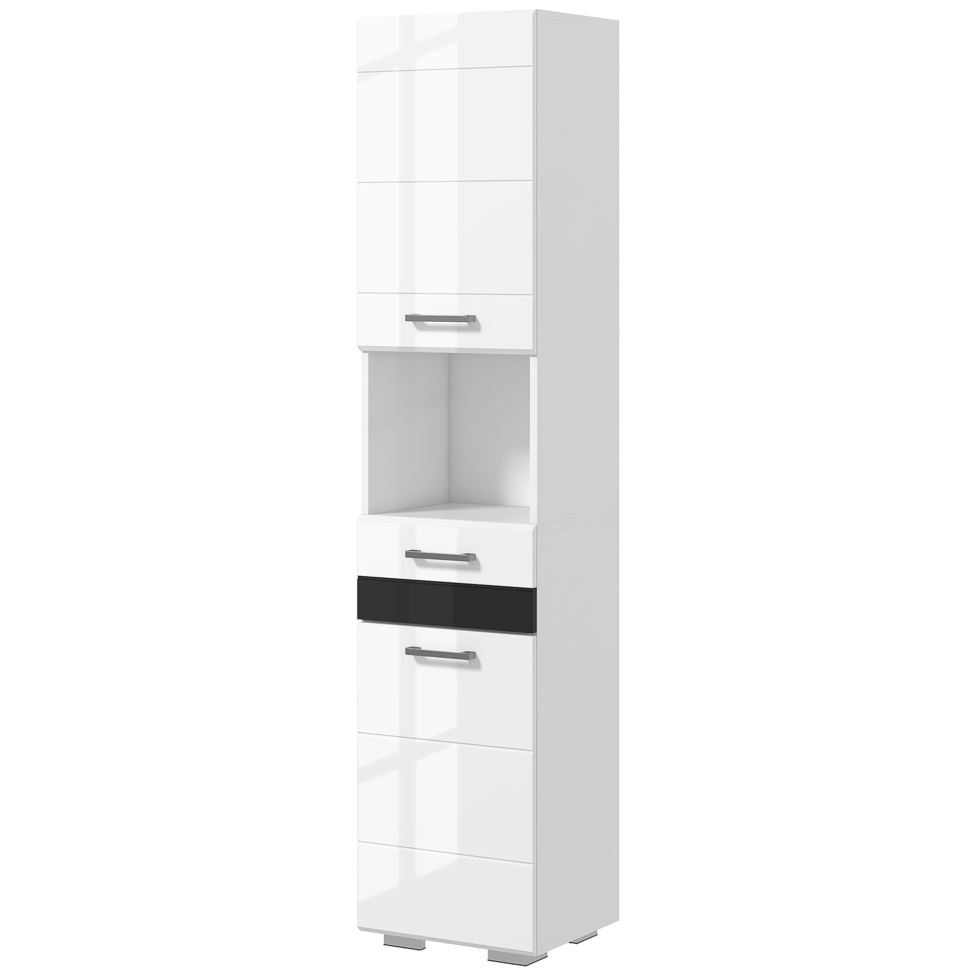 kleankin Badezimmerschrank aus MDF, Badezimmerschrank mit offenem Regal, Sc günstig online kaufen