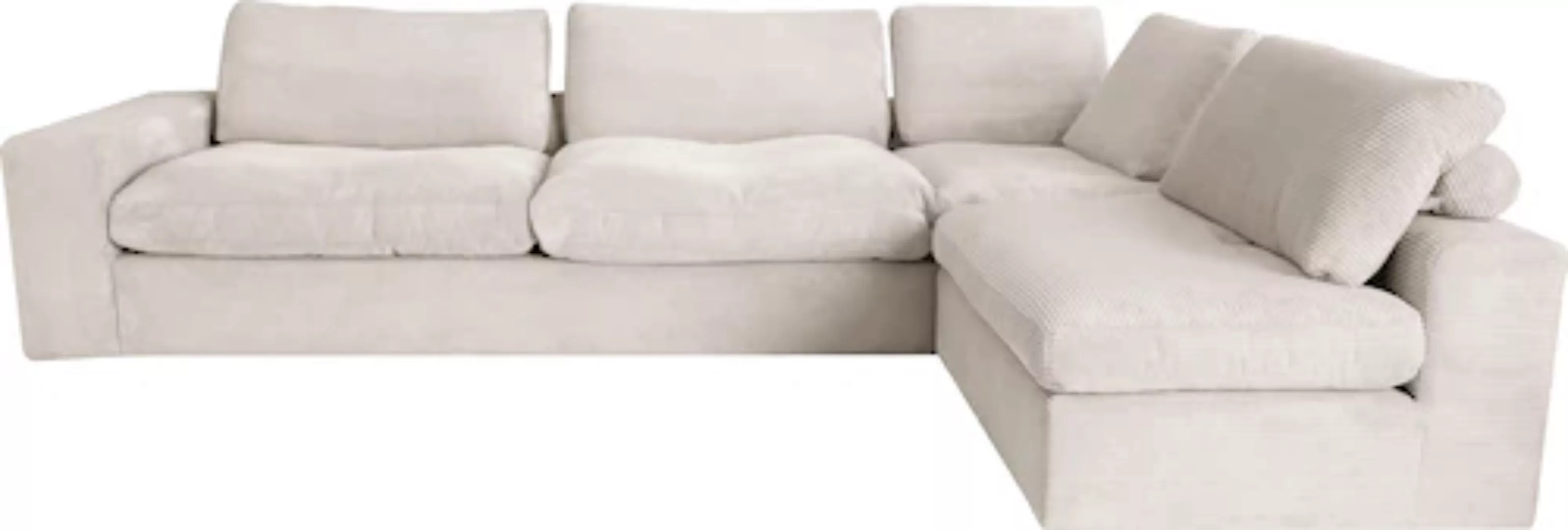 alina Ecksofa »Sandy«, mit losen Sitz und Rückenkissen, in modernem Cordsto günstig online kaufen