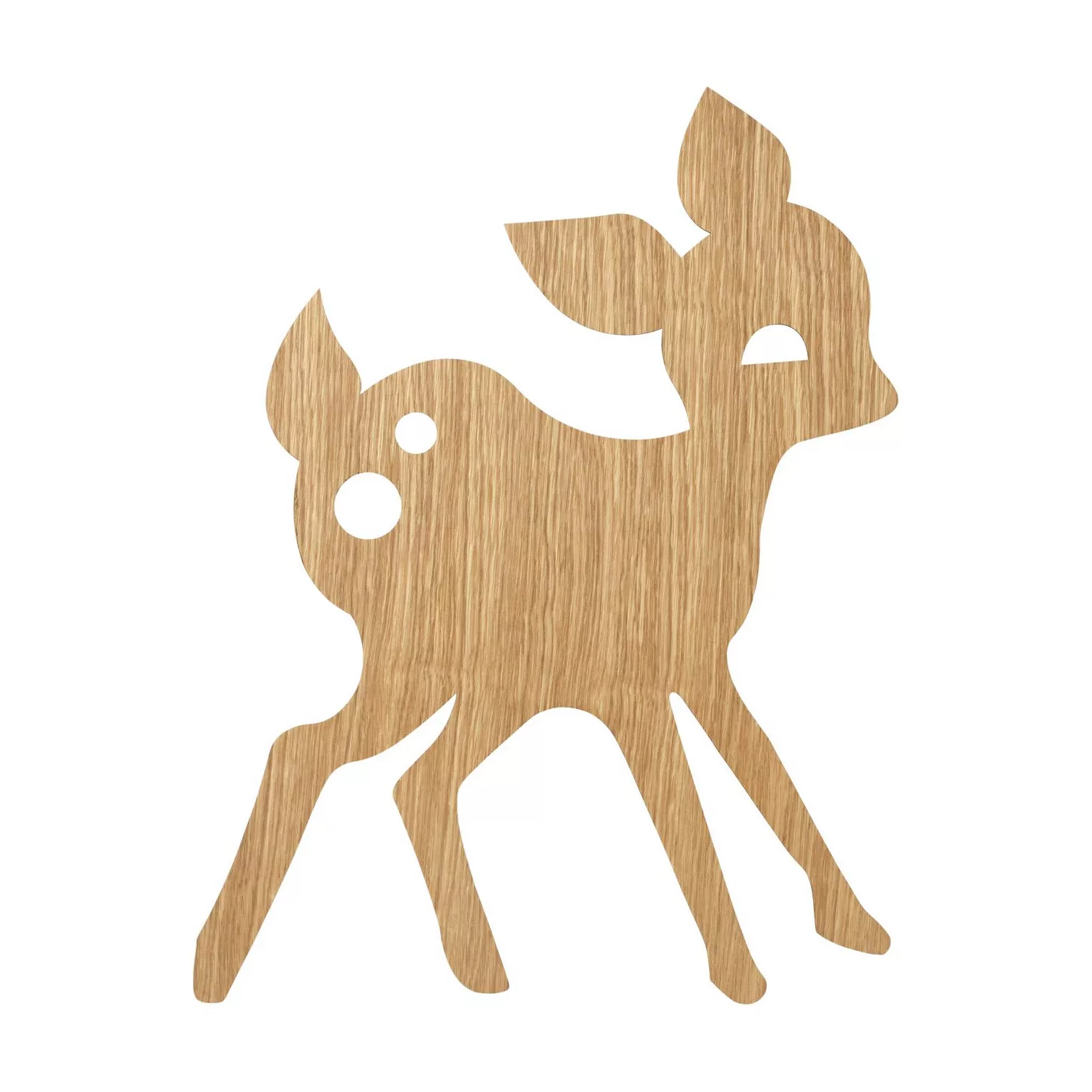 ferm LIVING - My Deer Wandleuchte - eiche/geölt/BxH 27x38,5cm günstig online kaufen