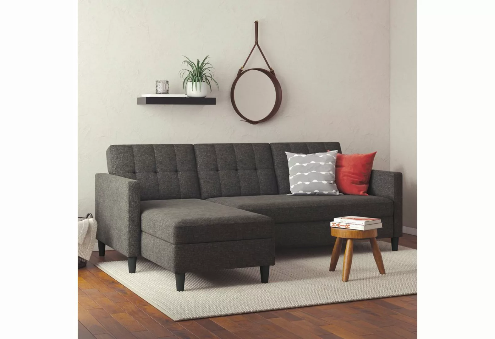 Dorel Home Ecksofa "Hartford II", mit Bettfunktion und Stauraum, Recamiere günstig online kaufen