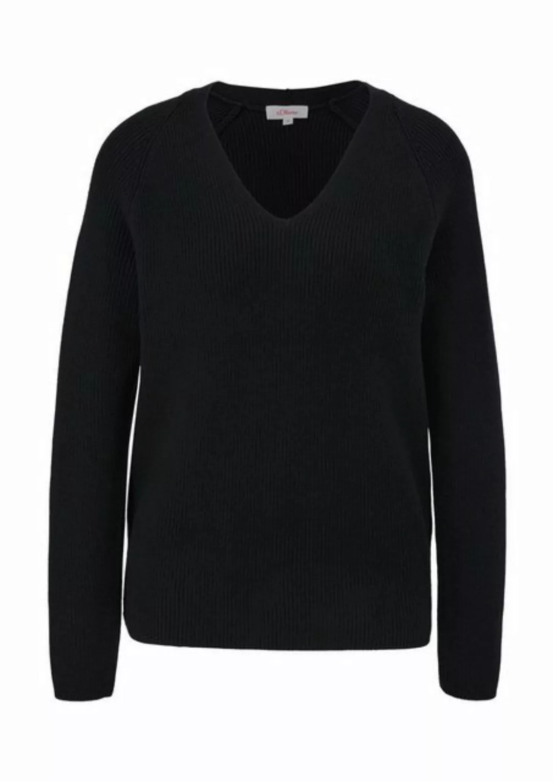 s.Oliver Sweatshirt Strickpullover, GREY/BLACK günstig online kaufen