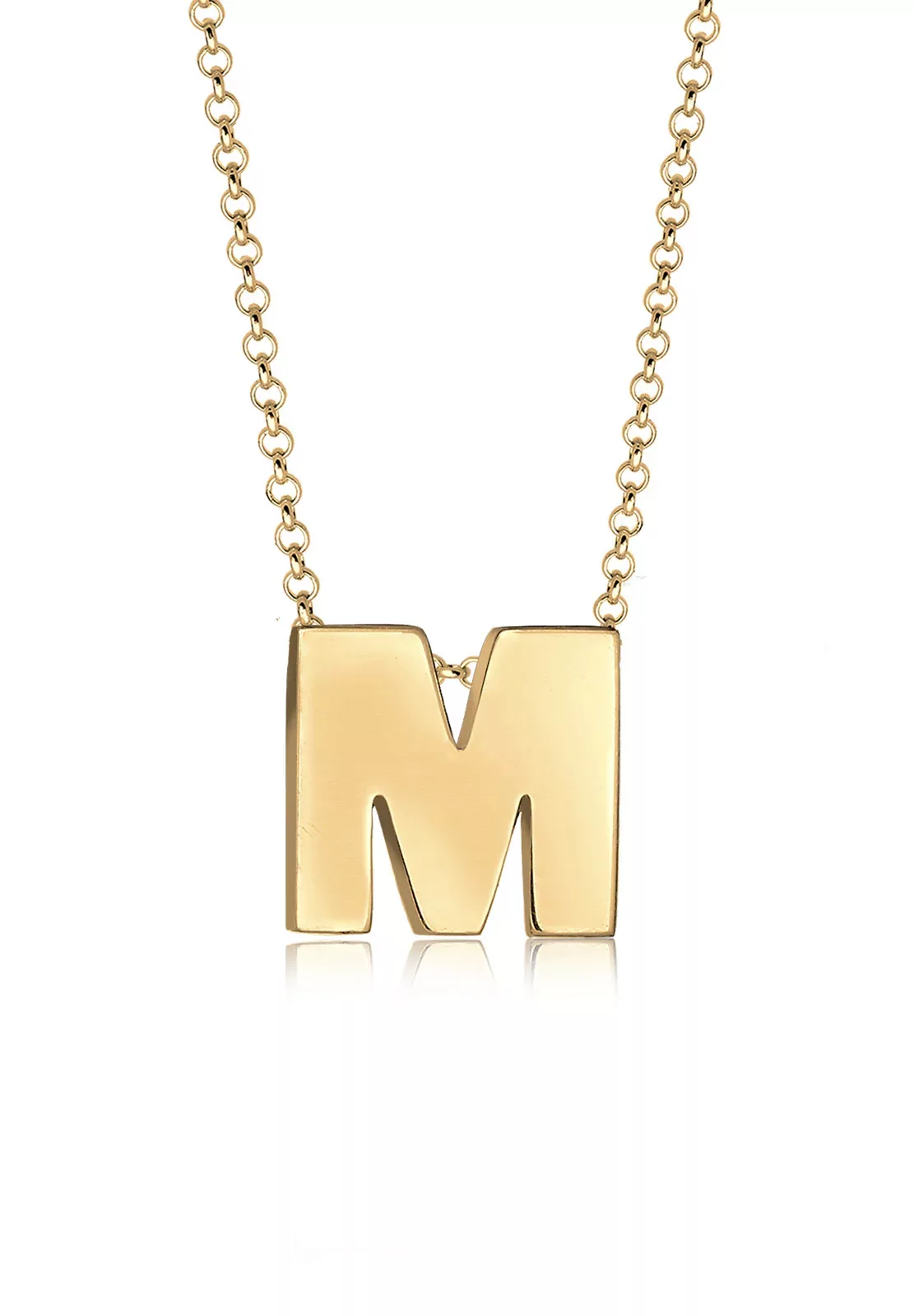 Elli Kette mit Anhänger "Buchstabe M Initialen Trend Minimal 925 Silber" günstig online kaufen