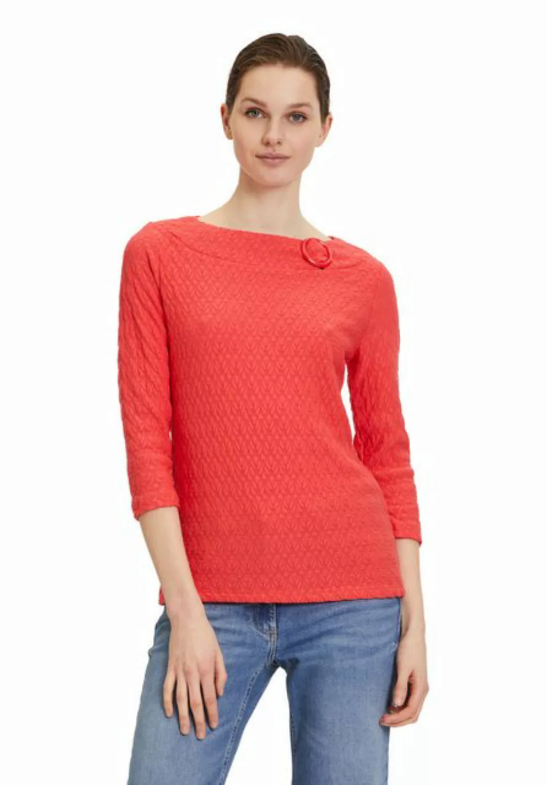 Betty Barclay 3/4-Arm-Shirt Betty Barclay Strukturshirt mit Schnalle (1-tlg günstig online kaufen