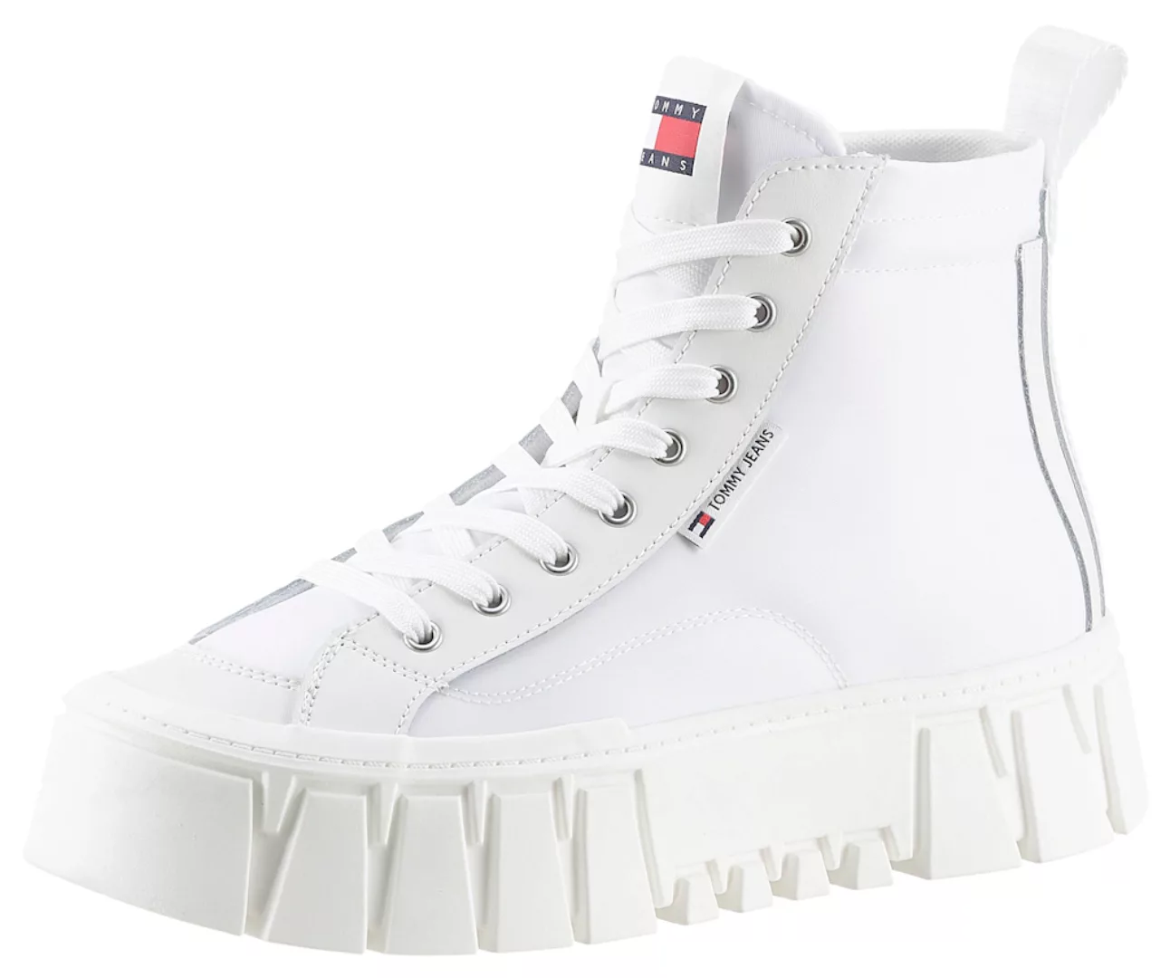 Tommy Jeans Plateausneaker "TJW VULC FLATFORM MC MIX MEDIA", Freizeitschuh, günstig online kaufen