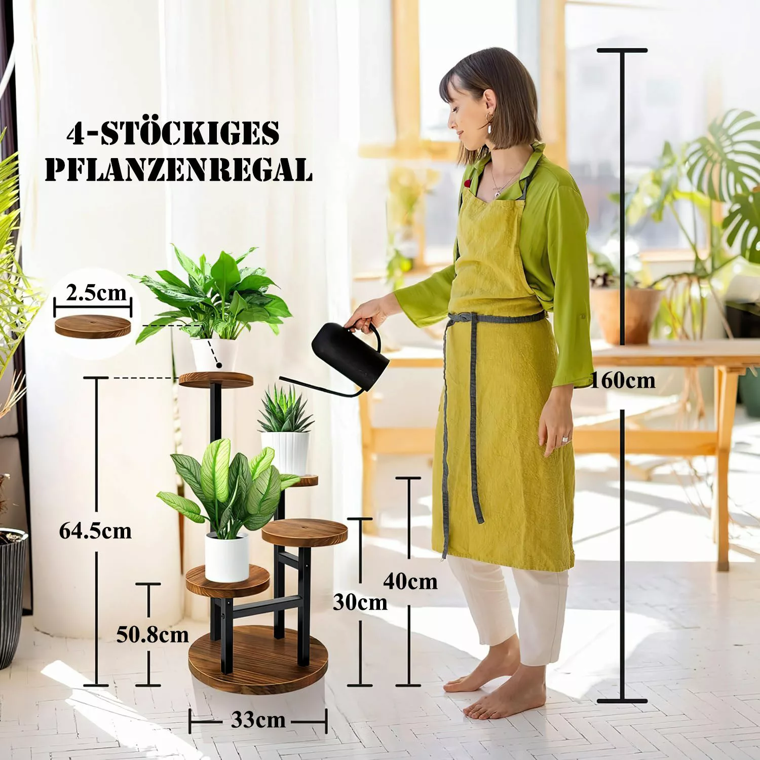 Refined Living Pflanzentreppe Pflanzenständer Hölzern Blumenständer günstig online kaufen