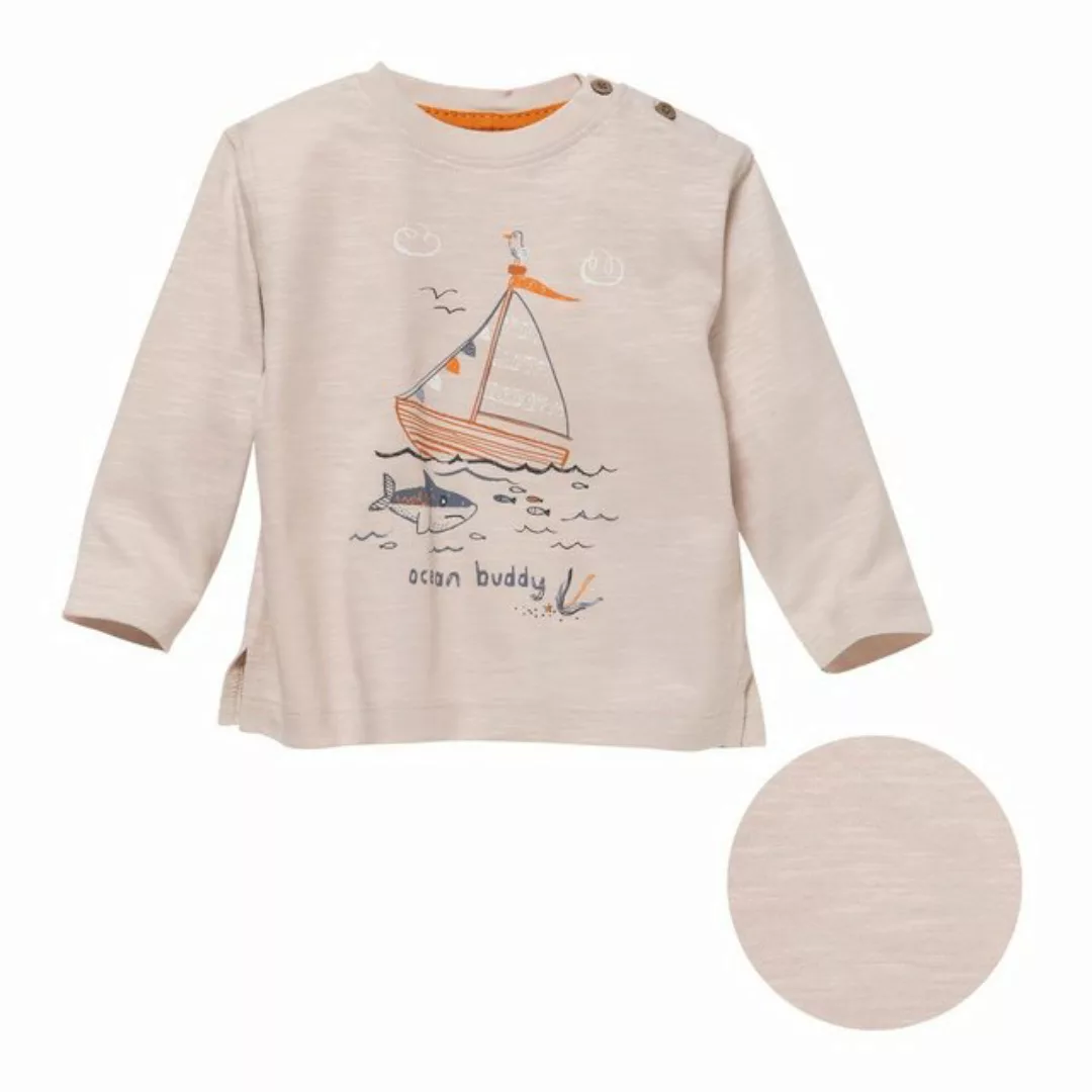 People Wear Organic Langarmshirt bedruckt mit "Segelboot" Motiv, aus Bio Ba günstig online kaufen