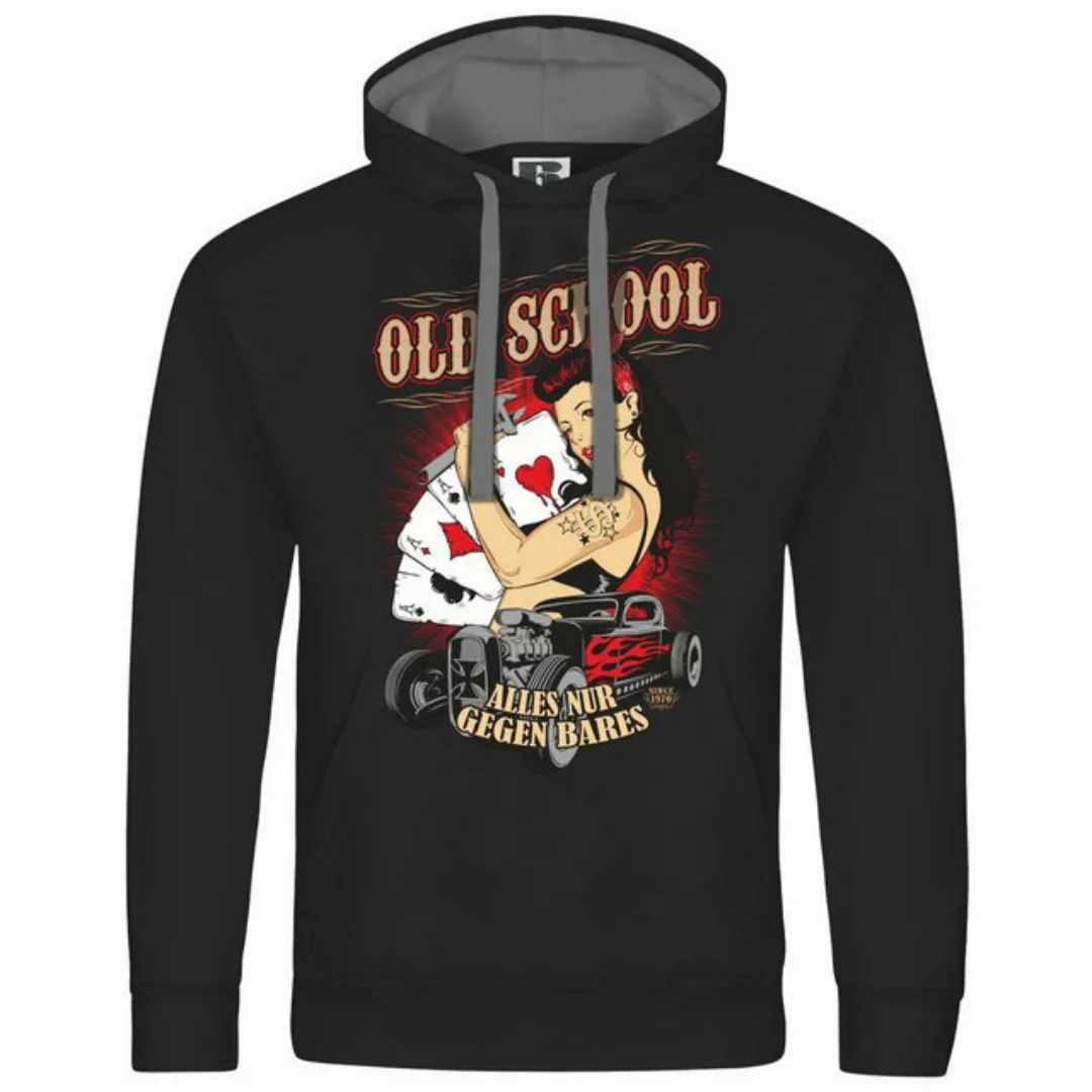 deinshirt Kapuzenpullover Herren Kapuzenpullover Old School alles nur gegen günstig online kaufen