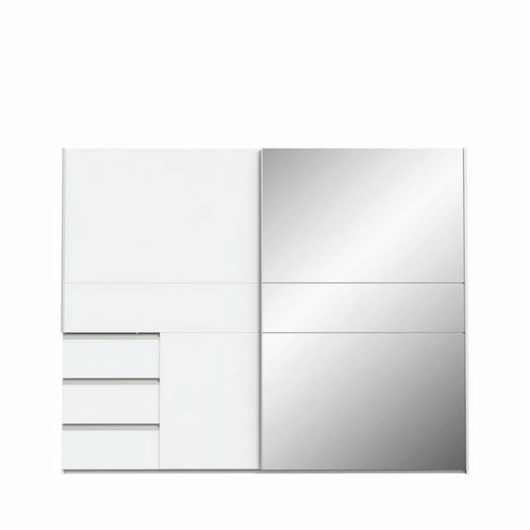 freiraum Schiebetürenschrank WINN 2 in Weiss / Spiegel - 249x200,5x61cm (Bx günstig online kaufen