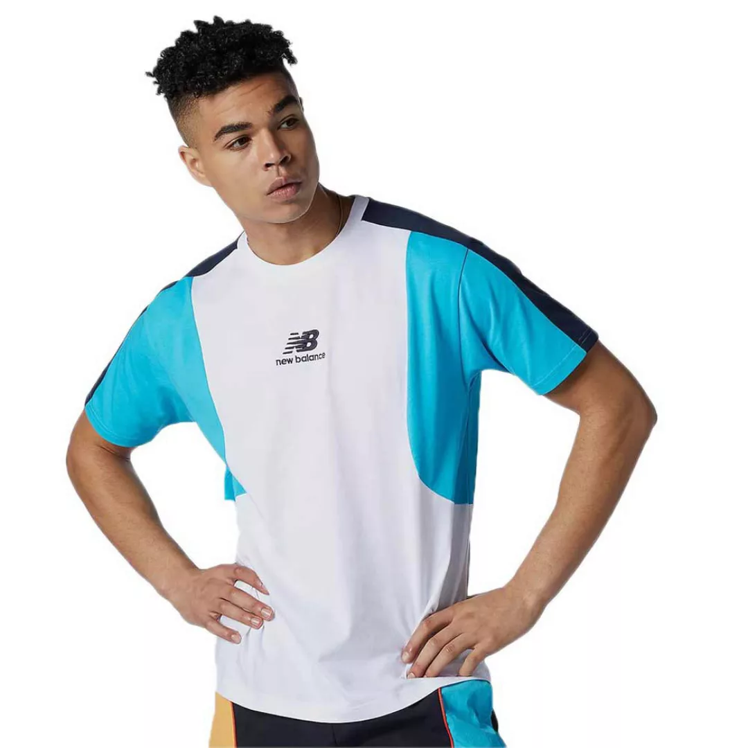 New Balance Athletics Color Block Kurzarm T-shirt S Virtual Sky günstig online kaufen
