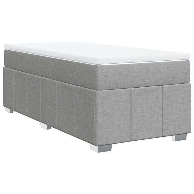 vidaXL Bett Boxspringbett mit Matratze Hellgrau 80x200 cm Stoff günstig online kaufen