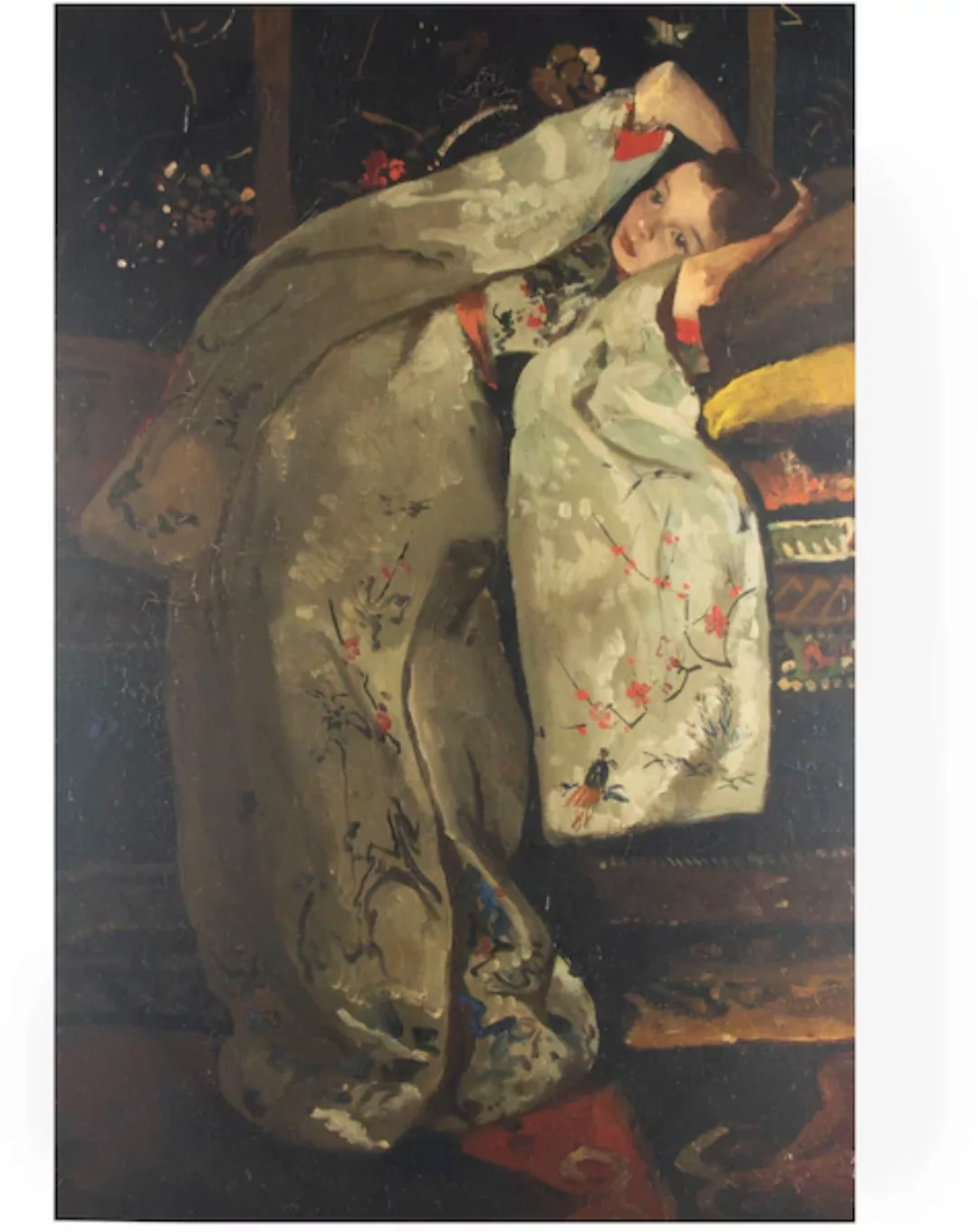 Art for the home Leinwandbild "Mädchen in weißem Kimono", 70x100cm günstig online kaufen