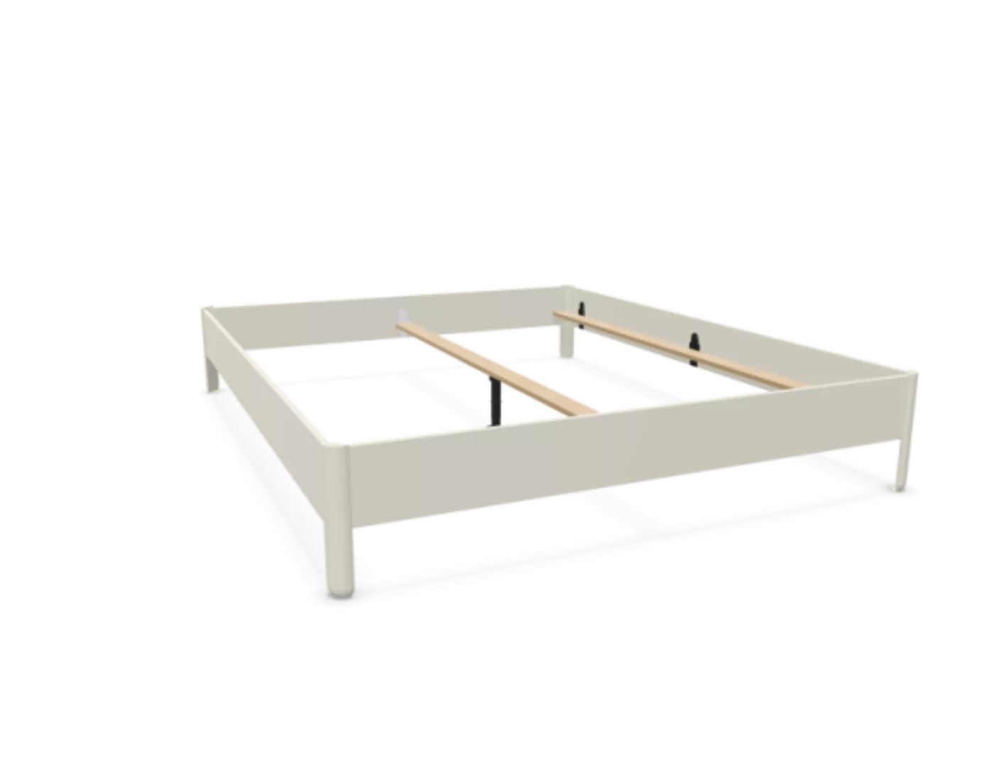 NAIT Doppelbett farbig lackiert Brillantgelb 180 x 220cm Ohne Kopfteil günstig online kaufen