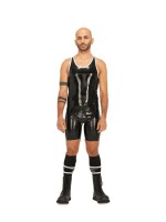 Muskelshirt aus Latex - Schwarz-Weiß günstig online kaufen