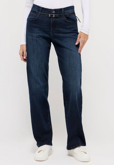 ANGELS Gerade Jeans - Liz Belt Jeans - Stilvolle Damenjeans mit Gürtel günstig online kaufen