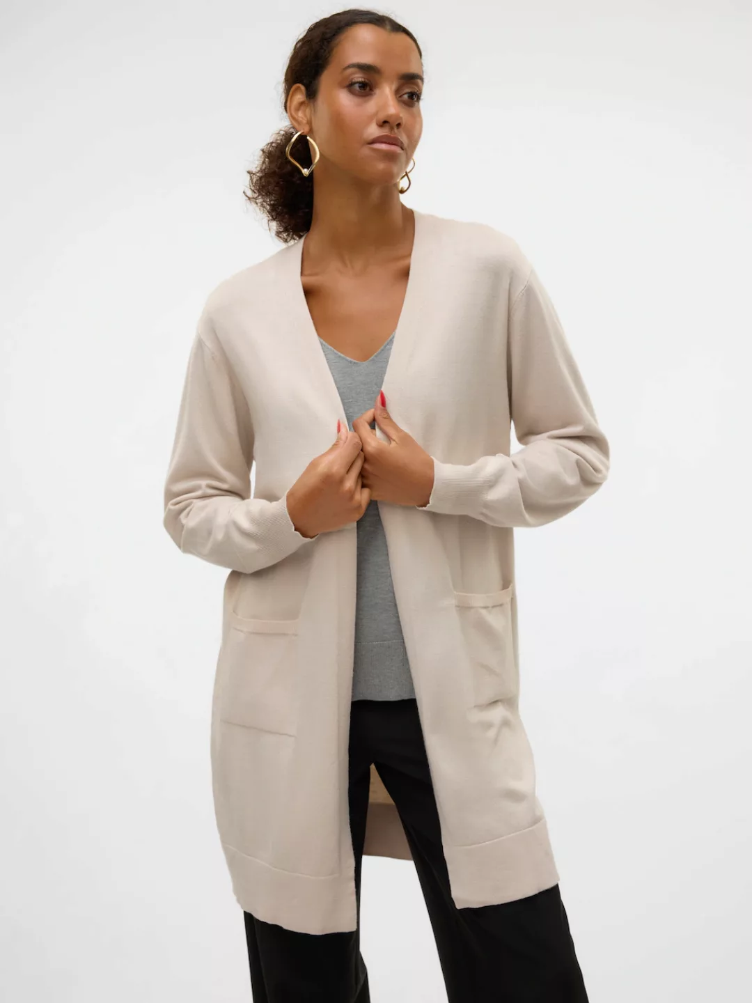 Vero Moda Longstrickjacke "VMSILJE LS OPEN CARDIGAN GA NOOS" günstig online kaufen