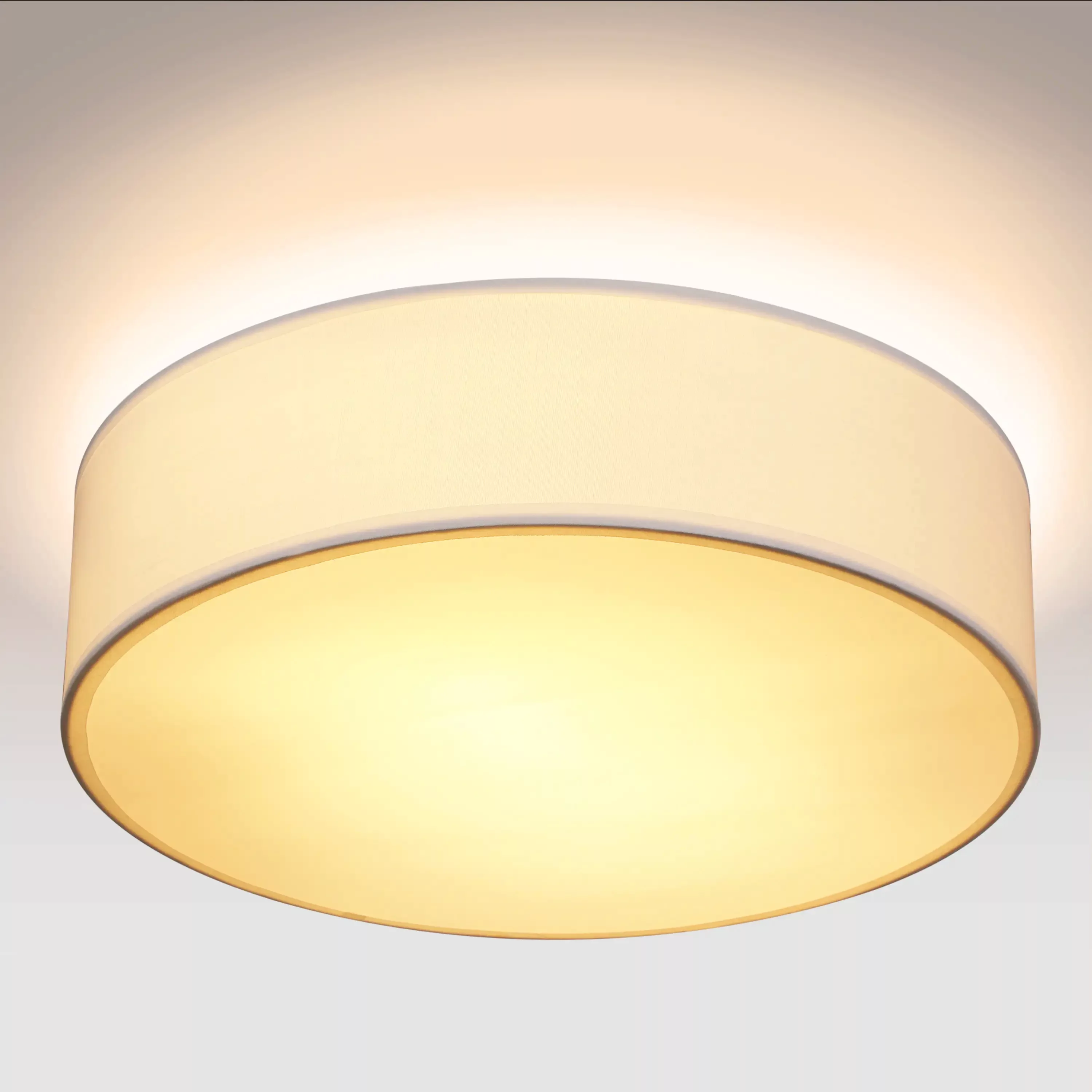 Deckenlampe Weiß Stoff Ø38cm günstig online kaufen