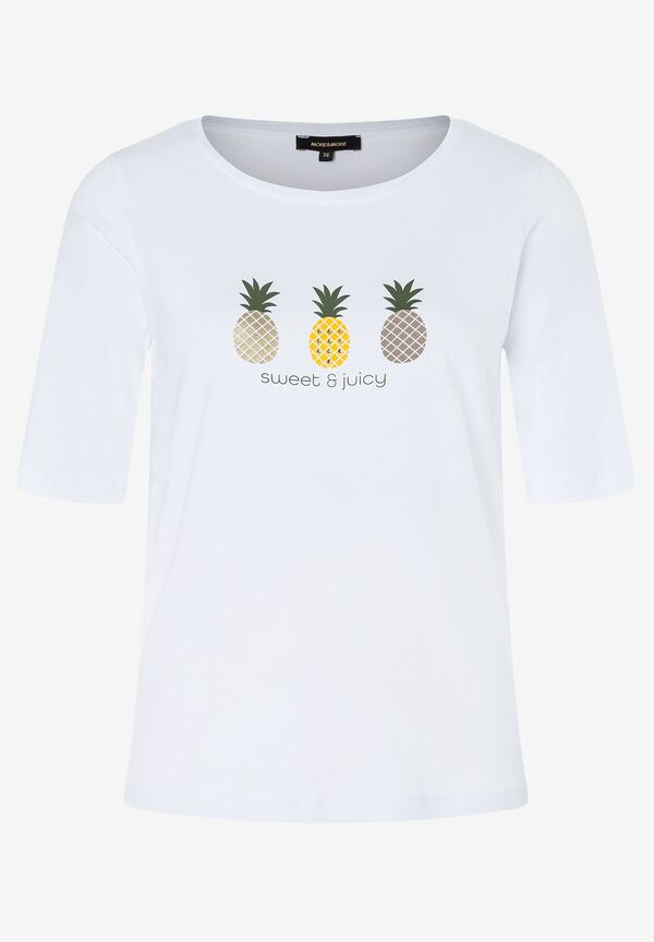 MORE&MORE Kurzarmshirt Ananasshirt günstig online kaufen