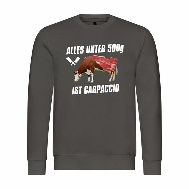 deinshirt Rundhalspullover Herren Pullover Alles unter 500g ist Carpaccio M günstig online kaufen