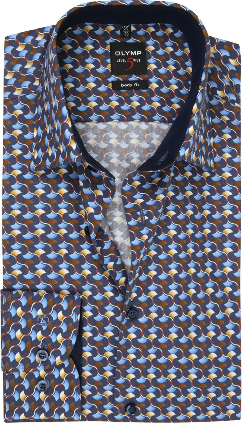 OLYMP Lvl 5 Hemd Design Blau - Größe 40 günstig online kaufen