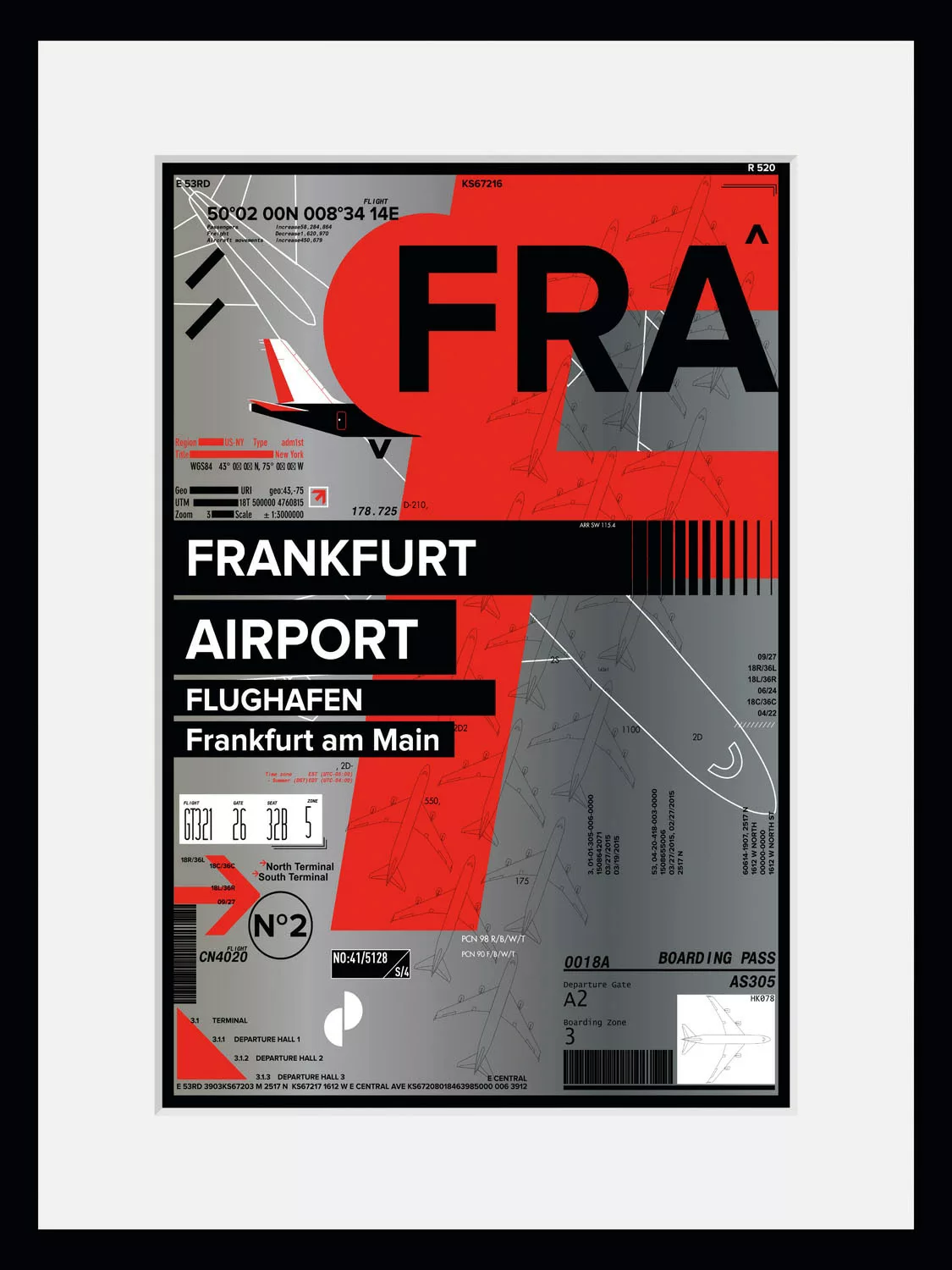 queence Bild »FRA AIRPORT«, Flugzeuge, (1 St.) günstig online kaufen