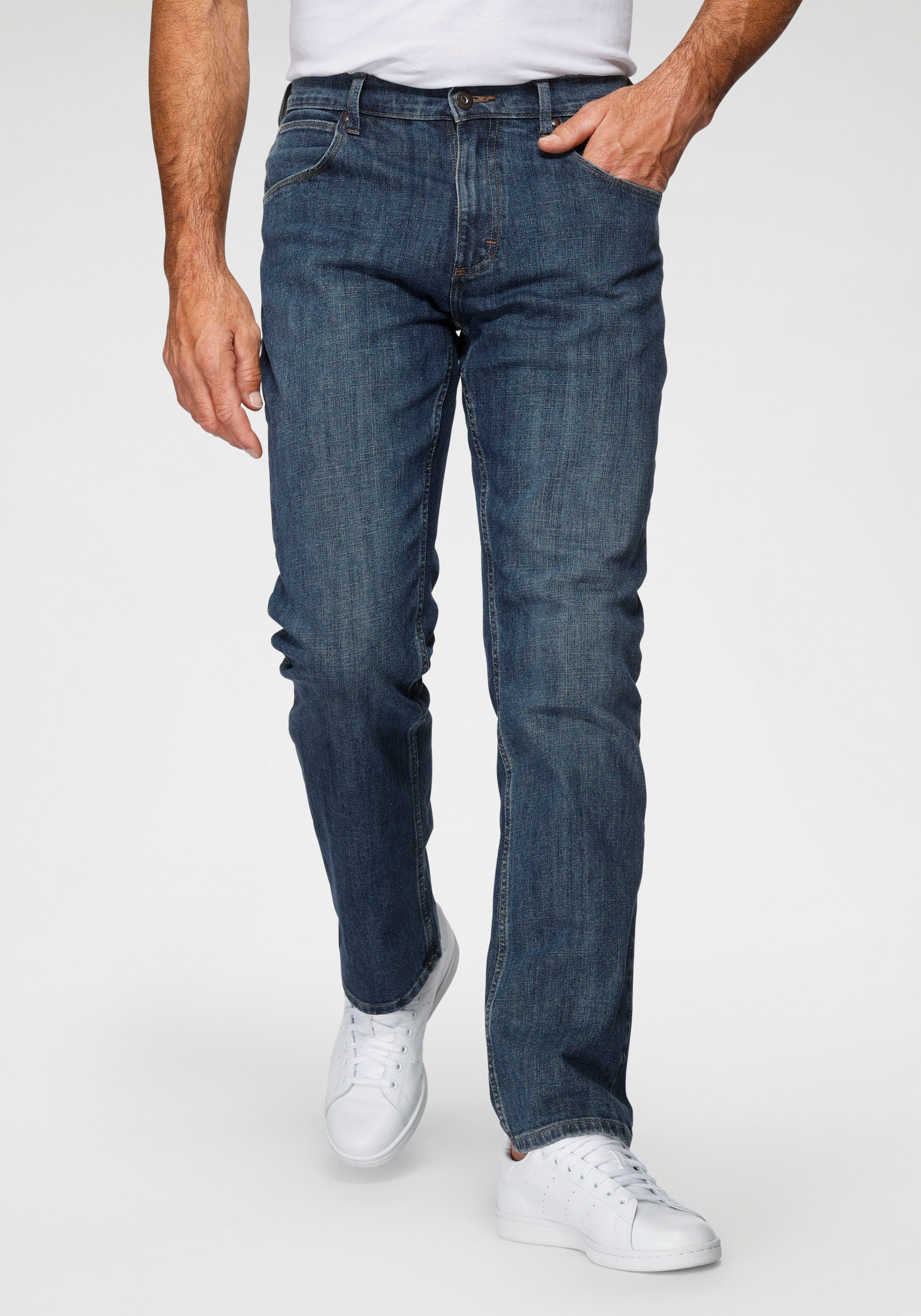 Wrangler Herren Jeans STRAIGHT - Mid Waist - Regular Fit - Blau Schwarz günstig online kaufen