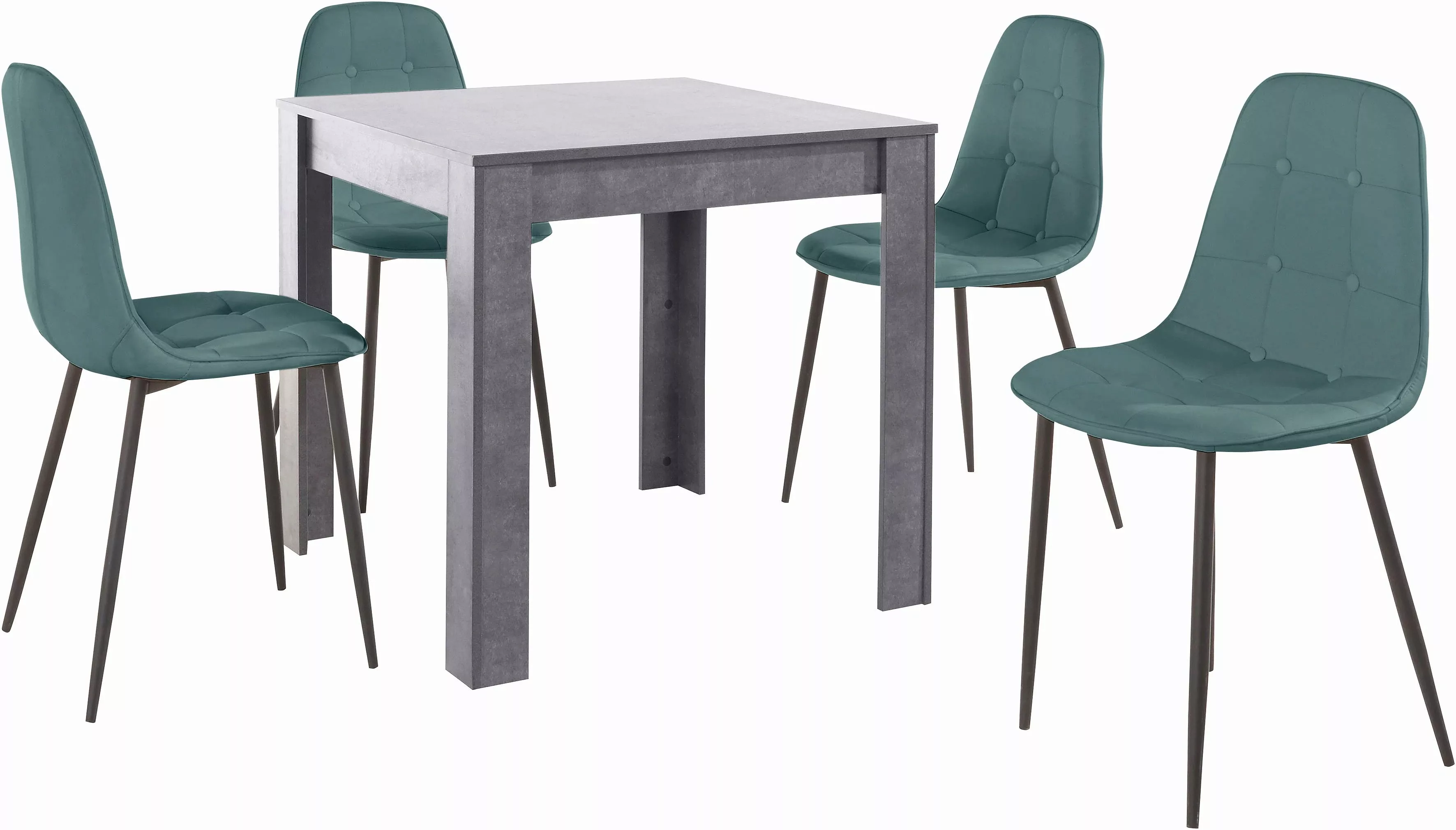 INOSIGN Essgruppe, (Set, 5 tlg.), mit Esstisch 80 cm breit günstig online kaufen