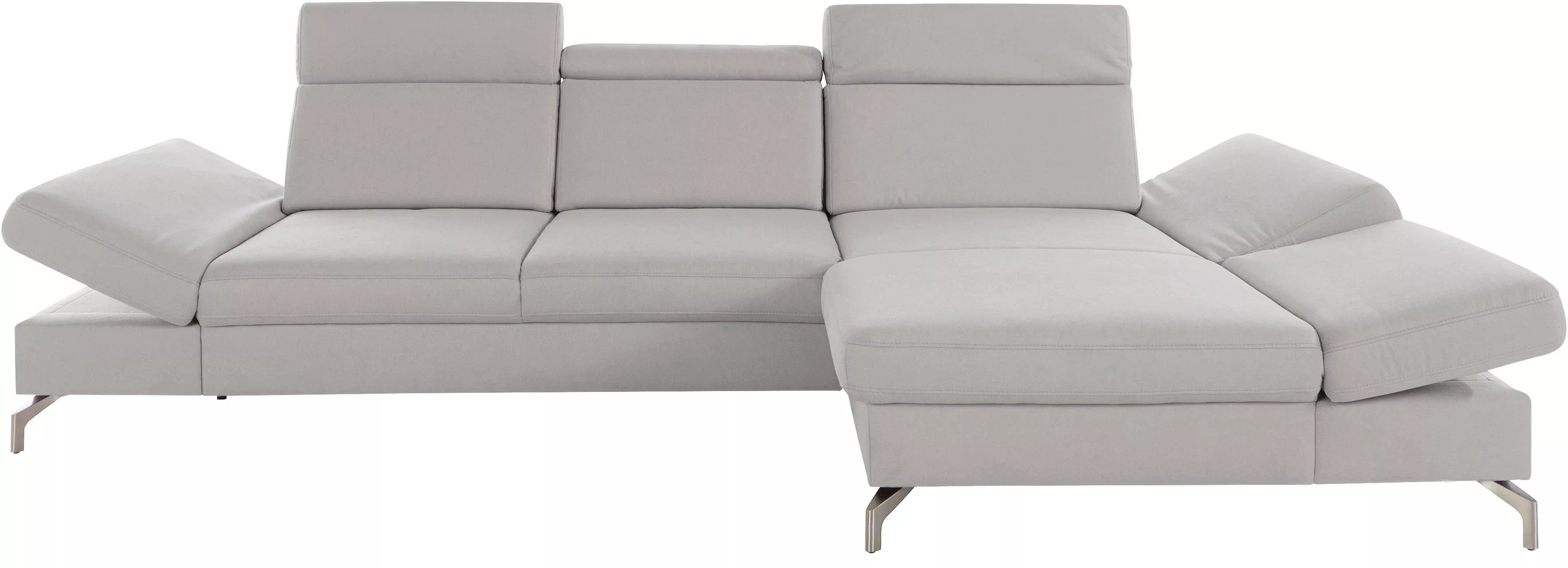 sit&more Ecksofa »Brisbane L-Form«, Fußhöhe 12 cm, inklusive Sitztiefen-, A günstig online kaufen