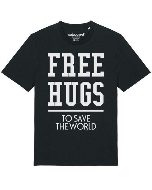 wat? Apparel Print-Shirt Free hugs to save the world (1-tlg) günstig online kaufen