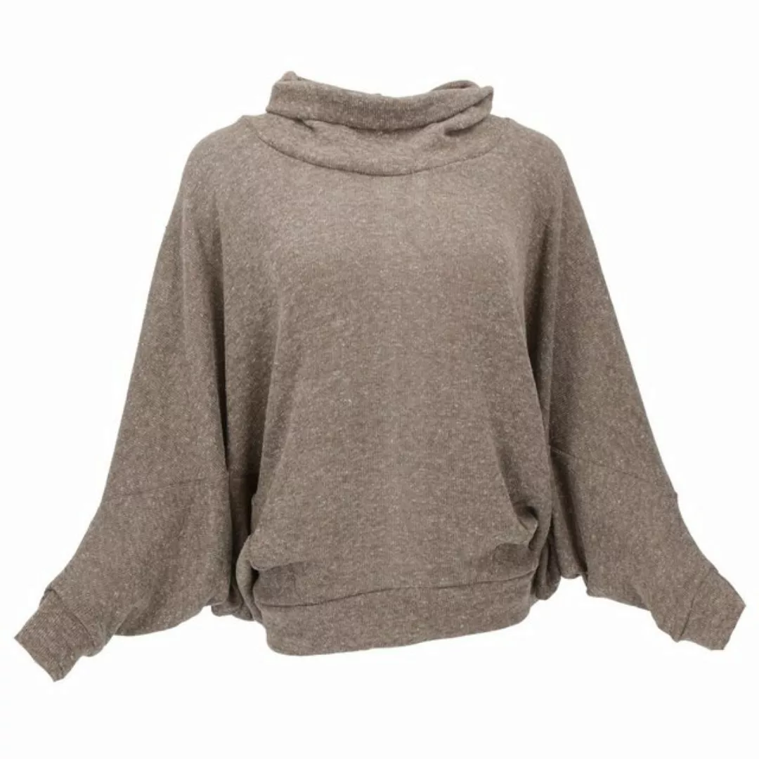 Guru-Shop Longsleeve Oversize Shirt, Rollkragen Strickshirt, Plus.. günstig online kaufen