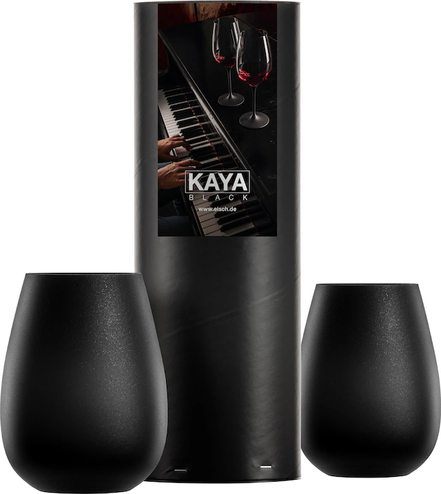 Eisch Becher »KAYA BLACK«, (Set, 2 tlg., 2 Becher im Geschenkkarton), in Ha günstig online kaufen