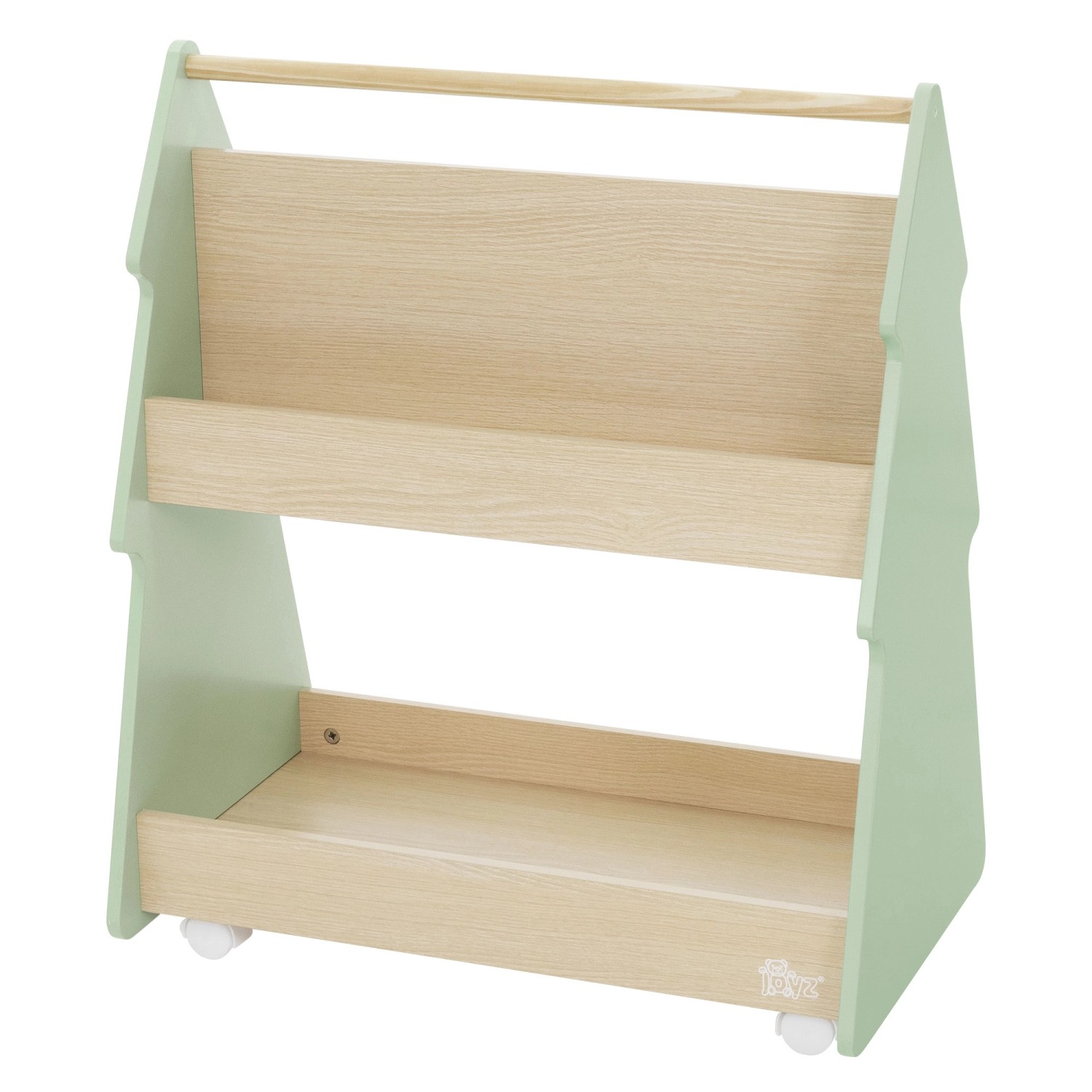 Joyz Kinder Bücherregal Tanne 60x38x705 cm Grün-Natur 2 Seitiges Regal aus günstig online kaufen