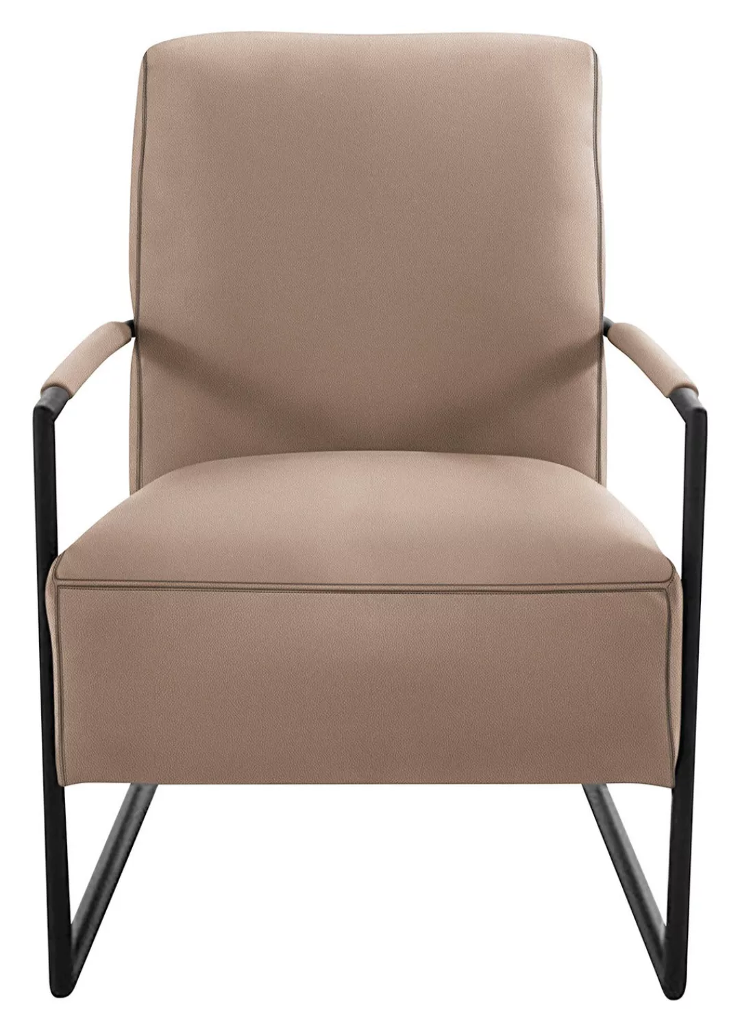 K+W Komfort & Wohnen Cocktailsessel, mit bezogenen Armlehnen, Gestell in Me günstig online kaufen