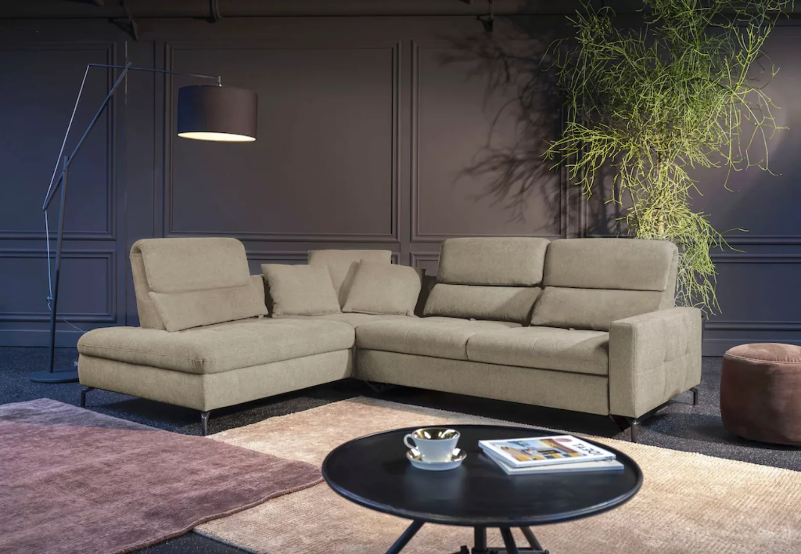 ADA trendline Ecksofa "Louis", Breite 286 cm, Rückenlehnenverstellung, wahl günstig online kaufen